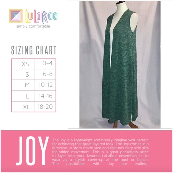 Hard To Find LuLaRoe Joy Layering Pc Duster Vest - Picture 2 of 8